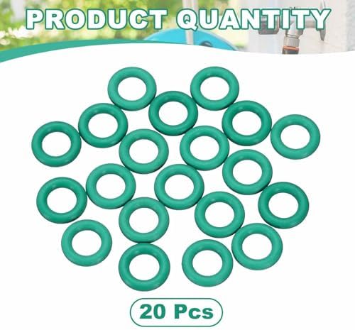 HARFINGTON 20 Pcs Fluorine Rubber O-Rings 11mm OD 6.2mm ID 2.4mm Width Round Sealing O Ring Seal Gasket for Industrial Engines Plumbing Faucet Hose Automotive - Image 3