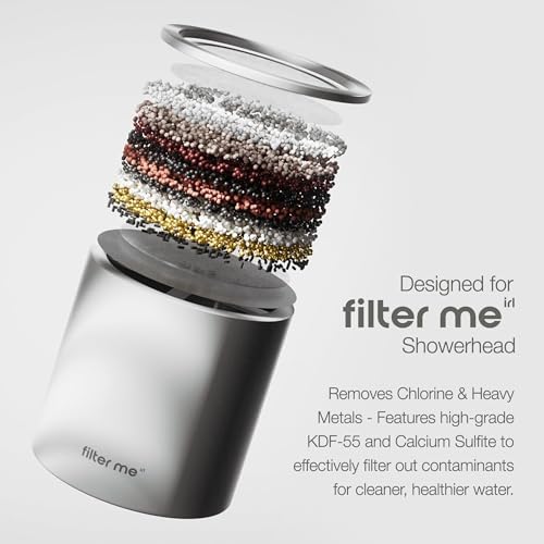 Filter Me IRL Shower Head Filter Replacement Cartridge - Removes Chlorine, Heavy Metals & Harmful Chemicals - Reduces Hair Loss, Acne, Frizz & Breakouts - Improves Skin Texture | 90-Day Supply - Image 2