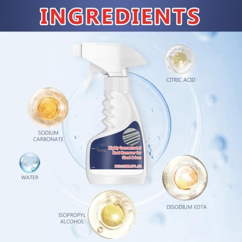 enterlent Heavy Duty Rust Removal for Metal,Multipurpose Rust Remover Spray,Stainless Steel Rust Remover Cleaner,Powerful Steel Rust Removal,Rust Converter for Various Metals Furniture - Image 6