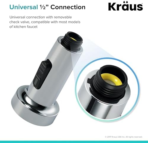 Kraus KFS-1CH Dual Function Kitchen Faucet Sprayer, Chrome - Image 5