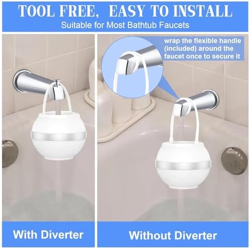 Efficient Hanging Tub Faucet Filter, Portable, White - Image 4