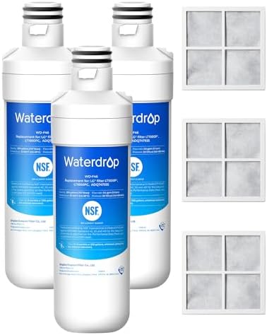 Waterdrop ADQ747935 Refrigerator Water Filter and Air Filter, 3 Combo by Waterdrop