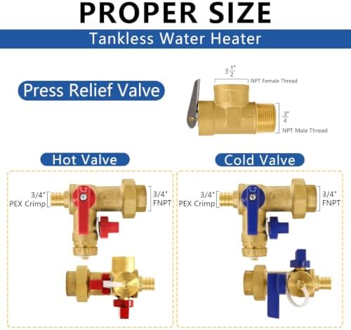10Set GUOFIS Tankless Water Heater Service Valve Kit,FIPx PEX(TOOL053-10) - Image 2