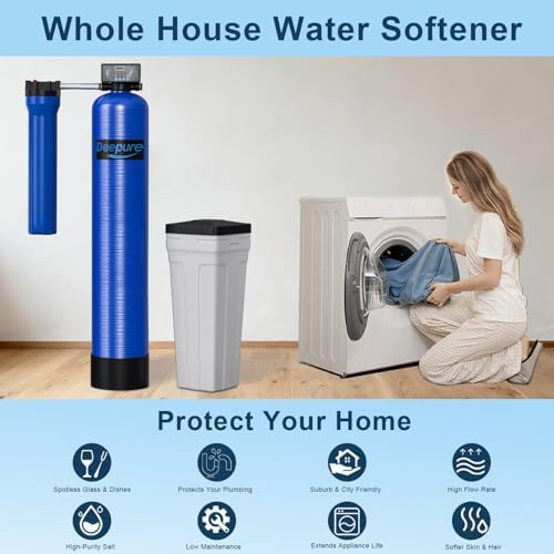48,000 Grain Whole House Water Softener with Digital Metered Control, Softens Hard Water for 3-4 Bathrooms, City & Well Water - Image 7