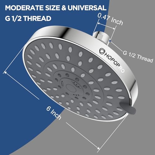 High Pressure Shower Head, HOPOPRO 5-Mode Fixed Showerhead, NBC Recommended - Image 3