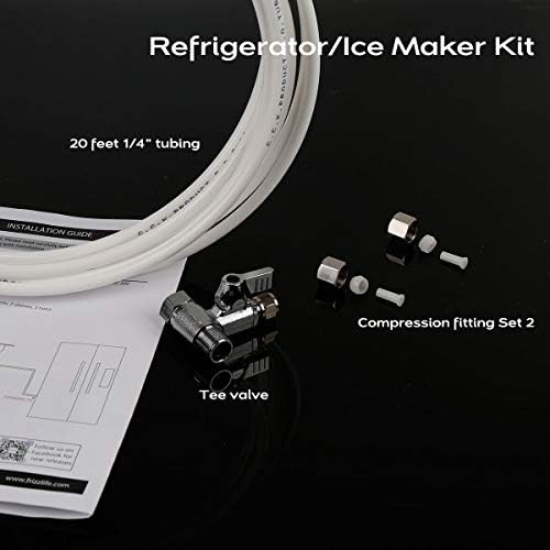 Frizzlife IMC-2 Ice Maker Fridge Water Line Installation Kit Fits For 3/8” Braided Hose Connection Braid Hose Connect Water Filter System - Image 4