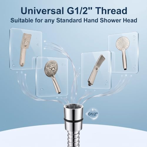 79"Shower Head Hose Head,Extra Long Hand Held Replacement,Stainless Steel - Image 2
