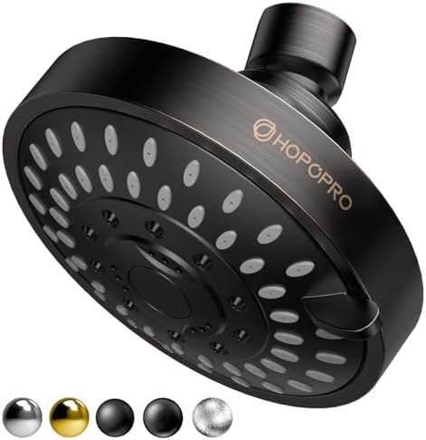 High Pressure Shower Head, HOPOPRO 5-Mode Fixed Showerhead, NBC Recommended by HOPOPRO