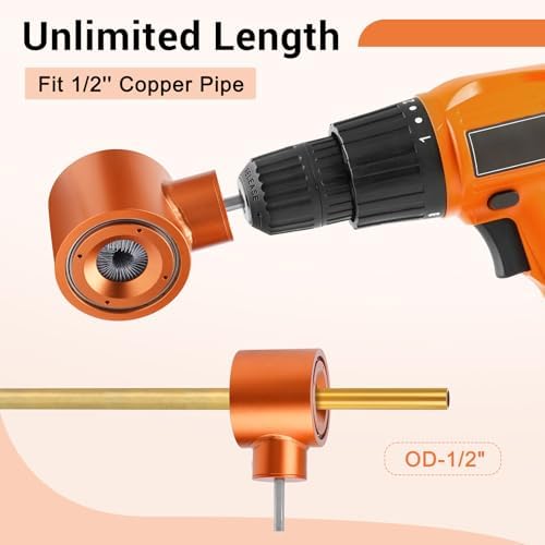 1/2" Copper Pipe Cleaner for Drill Clean Polish Any Length of Pipe - Image 2
