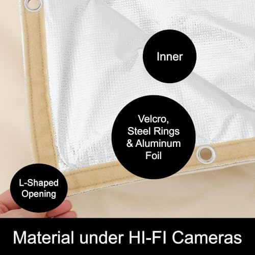 King Mills 5 Layer Sprinkler Covers for Outside, L-Shaped Opening Back Flow Covers for Winter Freeze and Intense Sun Protection. Outdoor Pipe Insulation Cover.[Sand Stone] 24x30in - Image 6