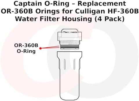 Captain O-Ring – Replacement OR-360B Orings for Culligan HF-360B Water Filter Housing (4 Pack) - Image 2