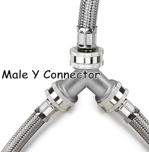 Uenede Nickel-plated Brass Splitter 3/4" GHT Male Y Connector, 2PCS - Image 3