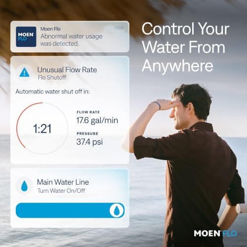 Moen Flo Shutoff, 3/4" Automatic Water Leak Detector & Shutoff, 900-001 - Image 5