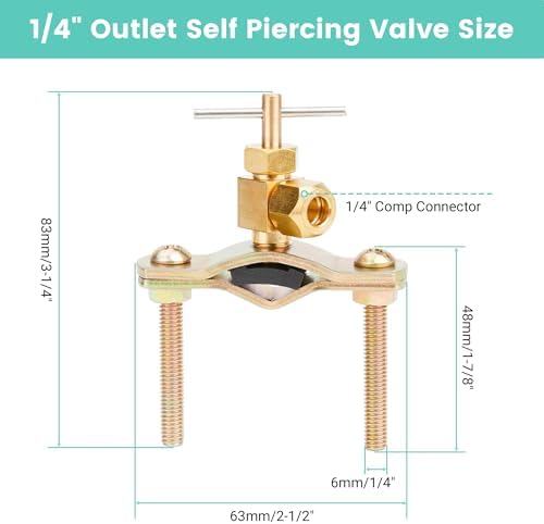 Refrigerator Ice Maker Water Line Kit, 25FT 1/4In O.D. with Self Piercing Valve and Quick Couplings for Refrigerators, Food Grade Ice Make and RO Systems - Image 3