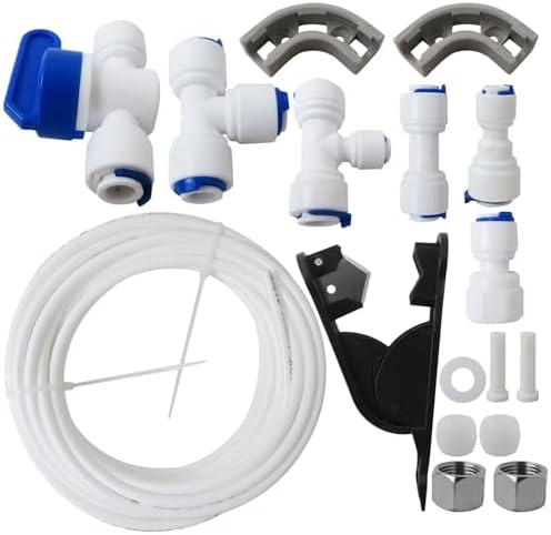 2025 Upgraded 1/4 Water Line kit for Connecting Under Sink System Reverse osmosis systems (1/4"or 3/8" Outlet), for Drinking Water Filter Faucet Refrigerator ice maker Water Dispenser - Image 6