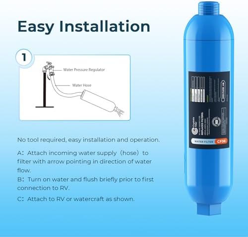Crystala Filters RV/Marine Inline Filter with 1 Flexible Hose 2-Pack - Image 4