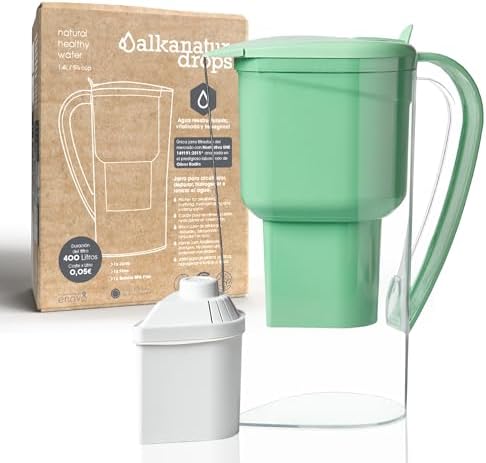 Alkanatur Alkaline Water Filter Pitcher - Adds Magnesium 18mg/L by Alkanatur