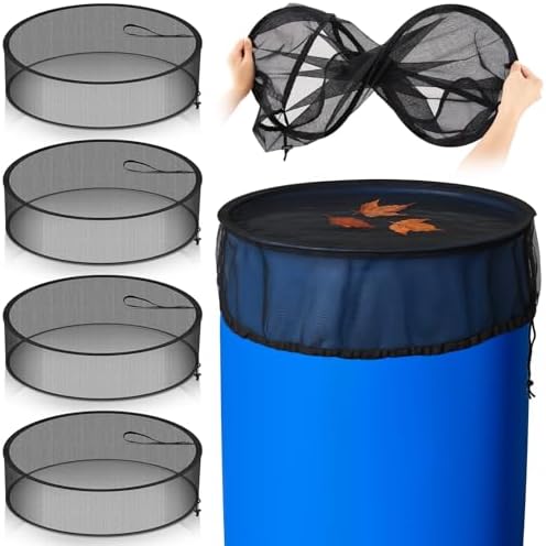 SATINIOR 4 Pcs 24.8 Inch Pop-up Rain Barrel Mesh Cover by SATINIOR