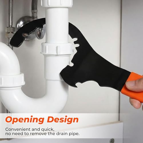 Universal Sink Drain Wrench,Open Design for 4,6,8 Tab Locknuts - Image 3