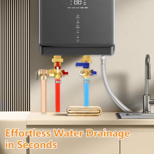 1PC HeSun 3/4" PEX-B Tankless Water Heater Service Valve Kit(Tool053-1) - Image 6
