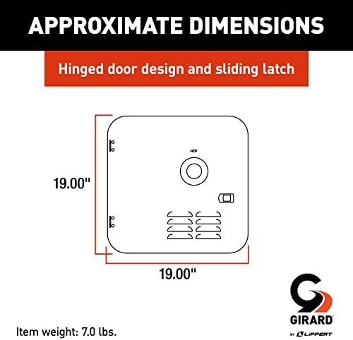 Girard Products LLC RV Water Heater Door Installation Kit - 10-Gallon, Polar White,Black - Image 2