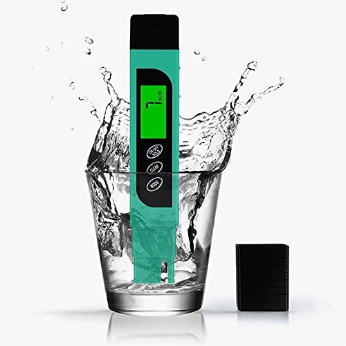 TDS Meter Digital Water Tester, Lxuemlu Professional TDS, Temperature and EC Meter with Carrying Case, 0-9999ppm, Ideal ppm Meter for Drinking Water, Aquariums and More （Green) by Lxuemlu