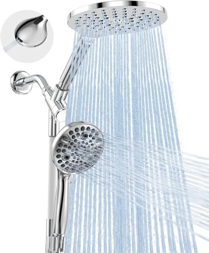 MakeFit Dual Rain Shower Head Combo with Handheld, High Pressure, 10 Modes by MakeFit