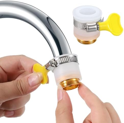 1 Pcs Faucet Hose Adapter, Kitchen Sink Faucet Adapter to Garden Hose Compatible with Multi-Water Filters, with 14-24mm Inner Diameter (0.55-0.94 inches) by Unknown