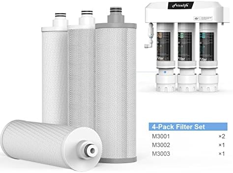 Frizzlife M3005 Replacement Filter Cartridge Set (4 Pack) For SK99,SP99,SK99 NEW and SP99 NEW Under Sink Water Filter System - Image 2