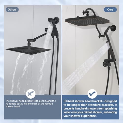 Hibbent 5-Mode 13" Shower head, 4-Mode Handheld Spray Oil-Rubbed Bronze - Image 6