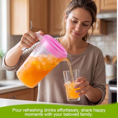 12 Pack Plastic Pitcher with Lid 67.6 oz Beverage Jug for Water - Image 5