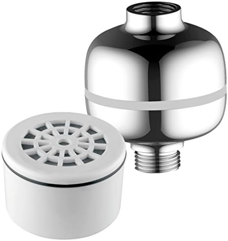 Advanced High Intensity Super Compact Universal Shower Filter with Replaceable Enriched KDF Shower Filter Cartridge by Hotel Spa AquaCare. Use with Any Shower Head, Handshower Or 3-Way Shower Combo by HotelSpa