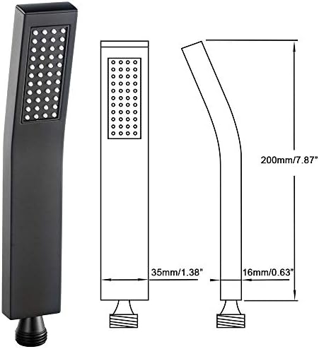 Asyas Solid Brass Handheld Shower Head Hand Shower Head Sprayer Matte Black - Image 5