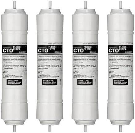 4 Pack 11" X 2.5" CTO Sintered Carbon Block Water Filters, 1/4" Straight Rod Quick-Connect Replacement Cartridges for Under Sink RO System(3/8 Inch Fitting) by Unknown