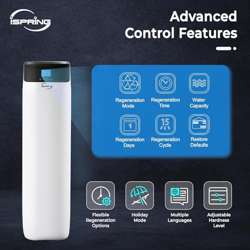 iSpring WCS50KG 50,000 Grains Whole House Water Softener, One-Tank Design - Image 5