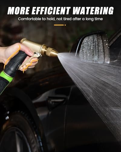 RAINPOINT Heavy Duty Metal Spray Nozzle for Garden Hose, High Pressure Garden Hose Nozzle with Adjustable Spray Patterns for Watering Plants, Car Washing, and Pet Showering (2 pcs) - Image 6