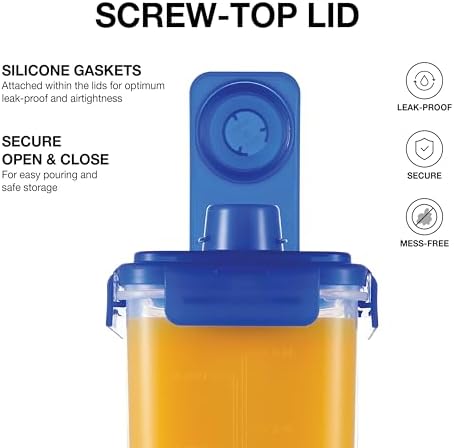 LocknLock Aqua Fridge Door Water Jug | Clear Pitcher | BPA Free Plastic Pitcher with Lid | 1 Gallon Pitcher with Lid for Water, Juice, Tea & More Beverages, Blue - Image 5
