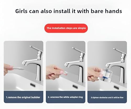 Water Filter for Sink Faucet – Directed Faucet Water Filter with 3 Replaceable Filters & Durable Design for Kitchen & Bathroom Sinks - Image 6