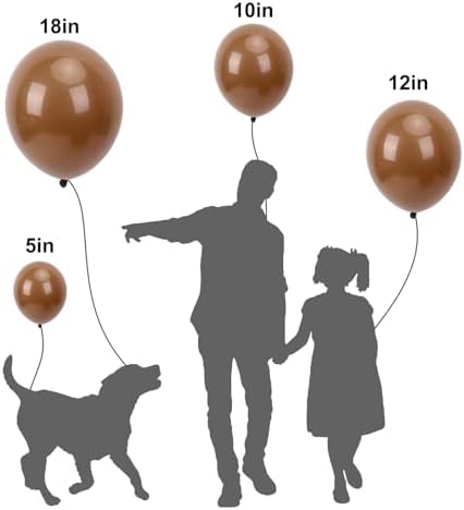APLANET 150pcs Brown Balloons Different Sizes 18 12 10 5 Inches Premium Boho Coffee Brown Latex Balloon for Birthday Party Graduation Wedding Anniversary Baby Shower, Arch Kit Decoration - Image 3