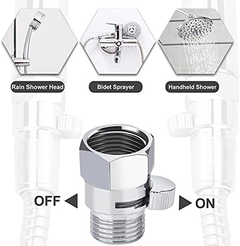 MAYYAYA Brass Shower Head Flow Control Valve, NTP1/2 Metal Shut-off Valve - Image 4