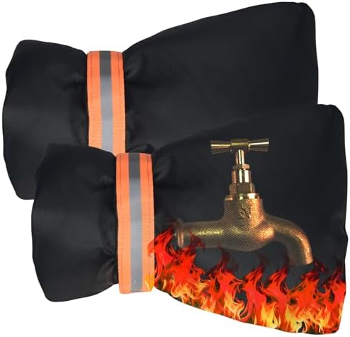 Outdoor Winter Faucet Hose Bib Wall Taps Covers, Black, 2pcs by KELEFET