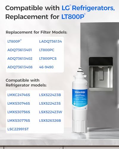 Waterdrop ADQ73613401 Water Filter, Replacement for LG® LT800P®,4 Pack - Image 2