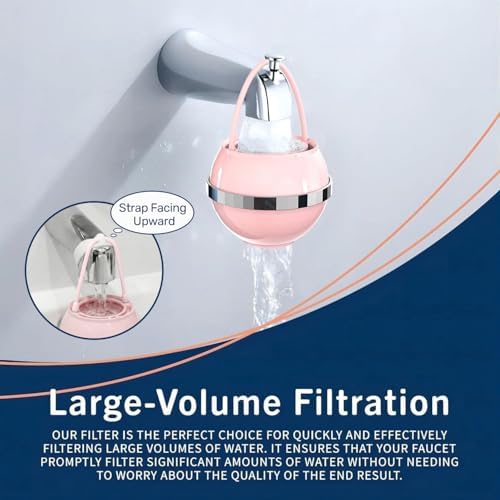 Bath Filter for Tub - Kinder Water Filter for Bathtub, Hard Water Softener to Remove Lead,Chlorine and Fluoride, Improve Skin, Hair and Nails Condition,Pink - Image 5