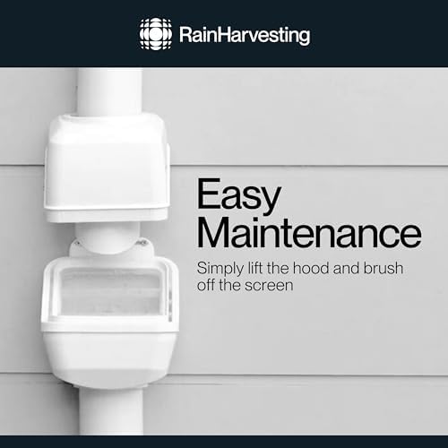 Rain Harvesting Leaf Eater Advanced with Hood Downspout Filter 3" and 4" Round - Image 7