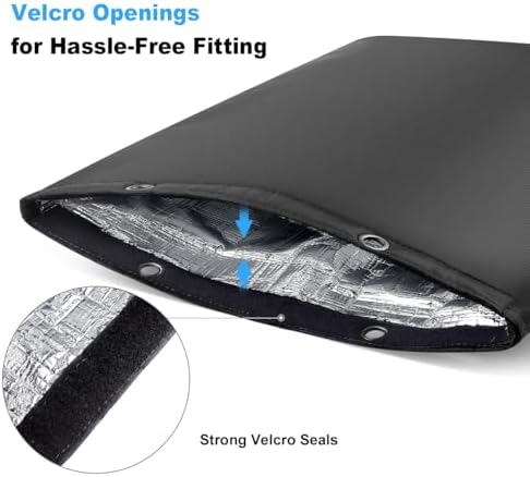 Outdoor Pipe Insulation Cover, Waterproof Backflow Preventer Cover for Winter Freeze Protection, Heavy-Duty 5-Layer Fabric Insulated Wrap for Sprinklers and Valves 30W x 24H inches -Black - Image 4