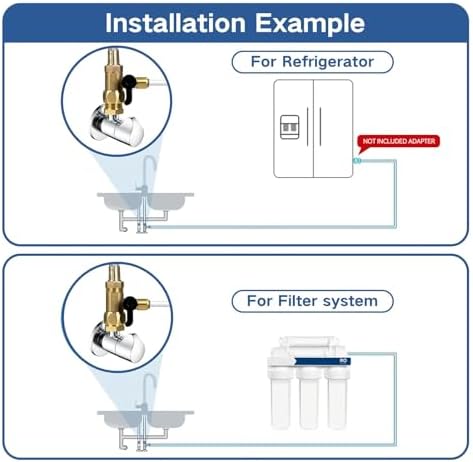 Refrigerator Water Line Kit, Ice Maker Fridge Quick Installation Kit with 32.8' Feet Tubing For Drinking Water Appliance Water Line, Solid Brass Stop Tee And Valve, 1/4" Fittings - Image 6