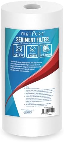 Metpure 5 Micron 4.5 x 10 Sediment Water Filter by MetpureInc
