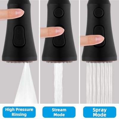 Hibbent Pull Down Kitchen Faucet Head Replacement with 15 Adapters - Image 2