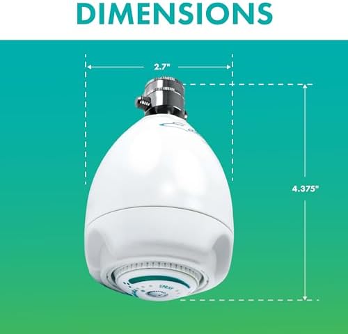 Niagara Conservation N2920-V Earth Spa 3-Spray with 2 GPM 2.7-in. Wall Mount Adjustable Fixed Shower Head, White | Showerhead Sprayer with Pressure Compensation Technology & Soap and Soak Pause Button - Image 4