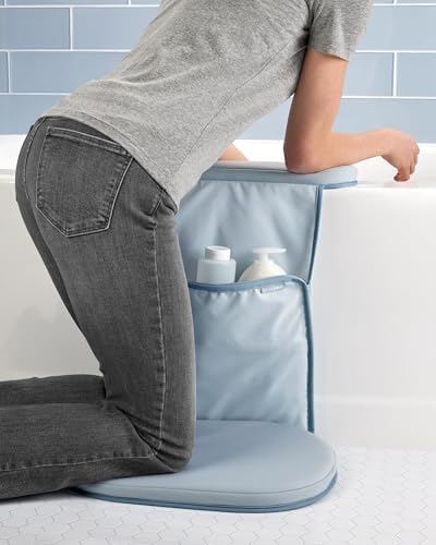 Skip Hop Baby Bath All-in-One Cushioned Elbow Saver & Kneeler Pad Set with Height-Adjustable Design and Quick-Dry Material, Wave - Image 3